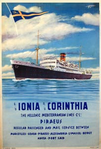 ionia corinthia boat poster